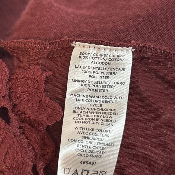 LOFT Burgundy Knit Top Size M Women's Long Sleeve Sweater Blouse Casual Workwear - Picture 5 of 9